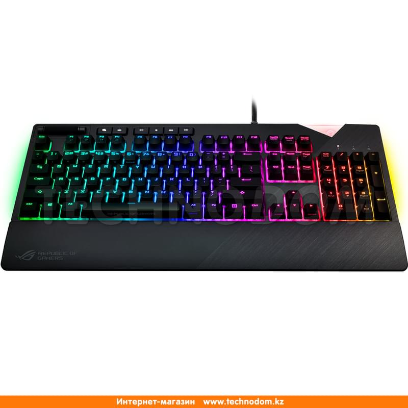 Клавиатура игровая проводная USB Asus ROG STRIX FLARE RGB, MX Red - фото #4, Technodom.kz