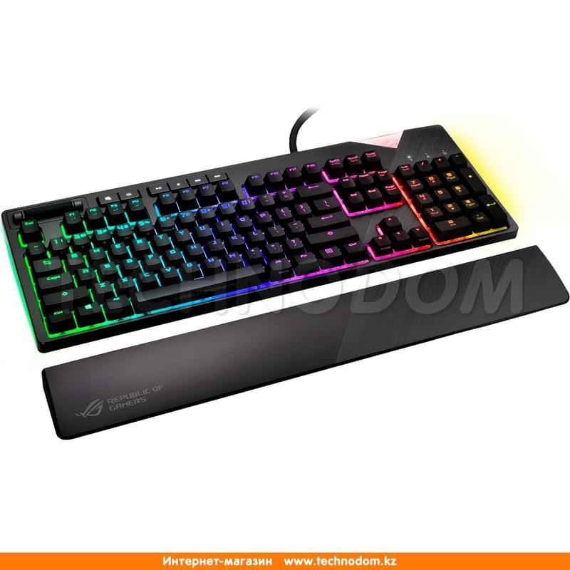 Клавиатура игровая проводная USB Asus ROG STRIX FLARE RGB, MX Red - фото #5, Technodom.kz