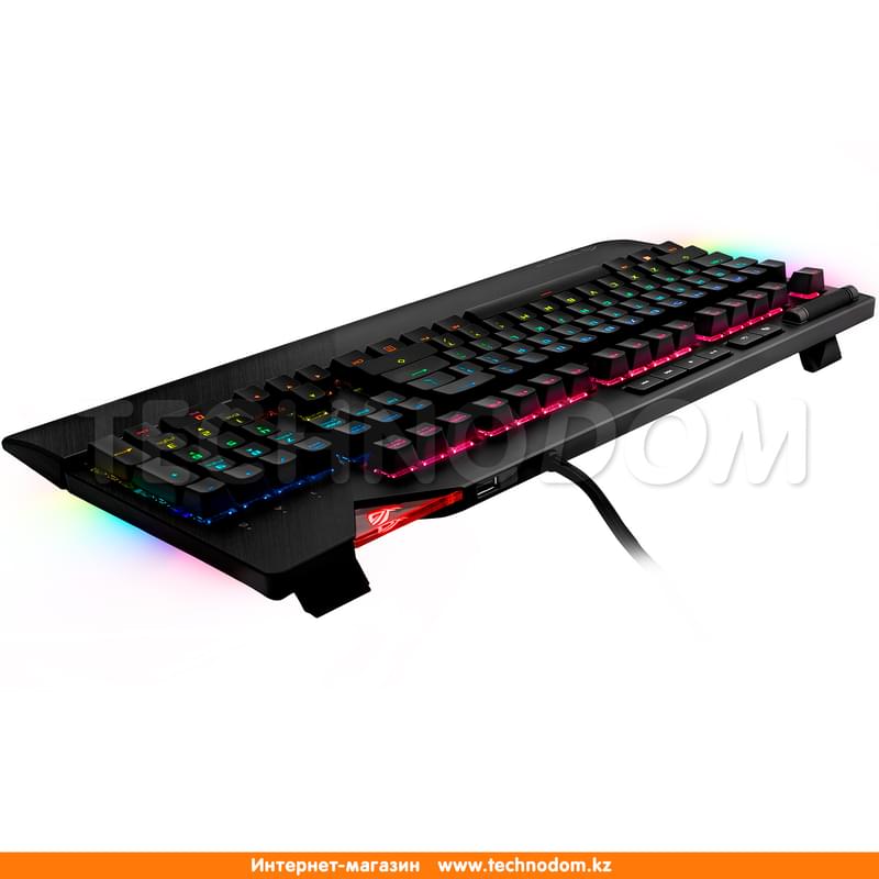 Клавиатура игровая проводная USB Asus ROG STRIX FLARE RGB, MX Red - фото #6, Technodom.kz