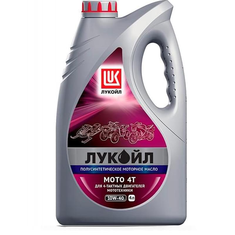 Моторное масло ЛУКОЙЛ Мото 4Т 10W40 API SL 4л - фото #0, Technodom.kz