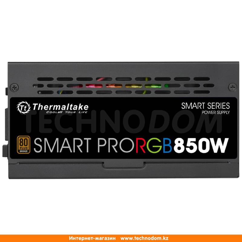 Блок питания Thermaltake Smart Pro RGB 850W APFC 80 PLUS ATX 20+4 pin, 4+4pin (PS-SPR-0850FPCBEU-R) - фото #0, Technodom.kz
