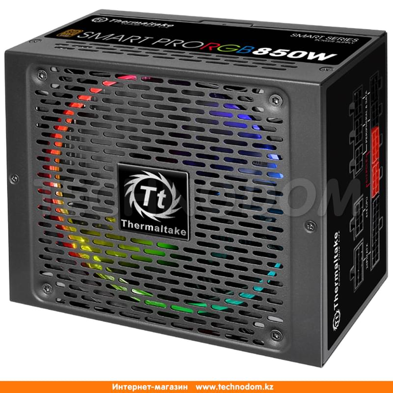 Блок питания Thermaltake Smart Pro RGB 850W APFC 80 PLUS ATX 20+4 pin, 4+4pin (PS-SPR-0850FPCBEU-R) - фото #2, Technodom.kz