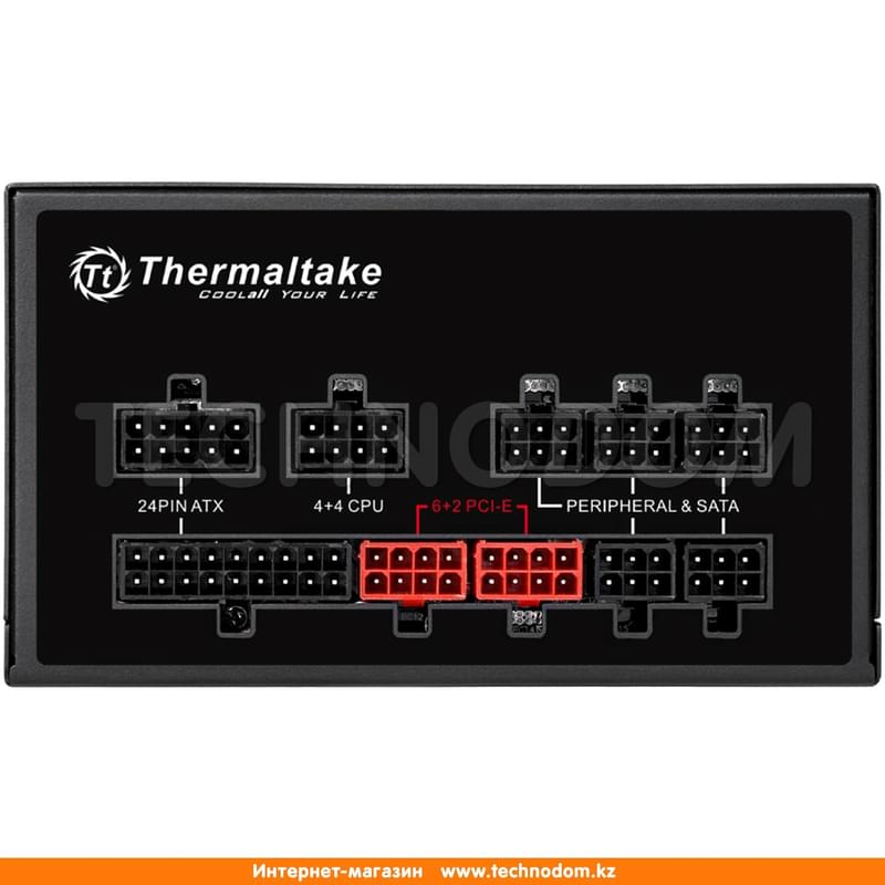 Блок питания Thermaltake Smart Pro RGB 850W APFC 80 PLUS ATX 20+4 pin, 4+4pin (PS-SPR-0850FPCBEU-R) - фото #8, Technodom.kz