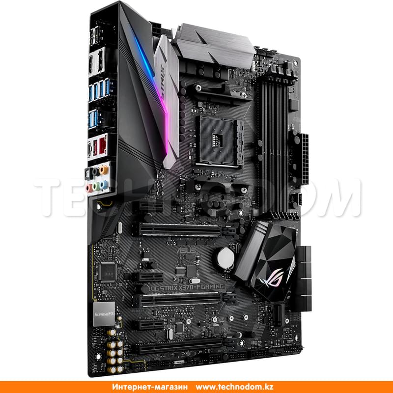 Материнская плата Asus ROG STRIX X370-F GAMING AM4 4DDR4 PCI-E 3x16 3x1 (HDMI+DP) ATX - фото #1, Technodom.kz