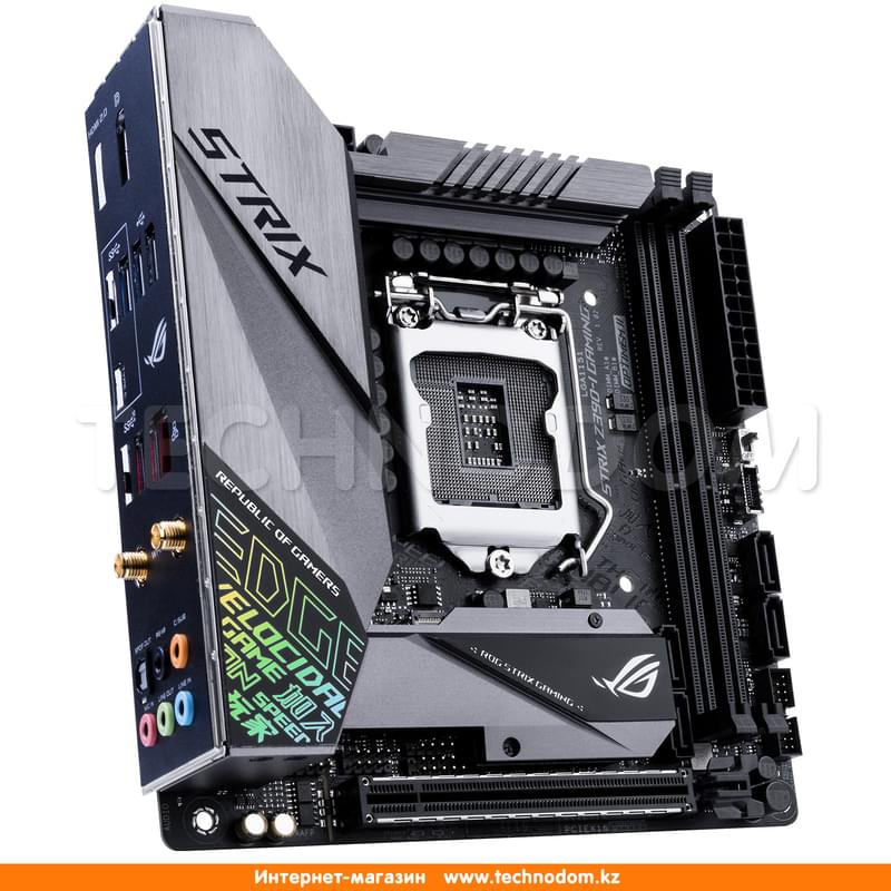 Материнская плата Asus ROG STRIX Z390-I GAMING 2DDR4 PCI-E 1x16 (HDMI+DP) mITX - фото #1, Technodom.kz