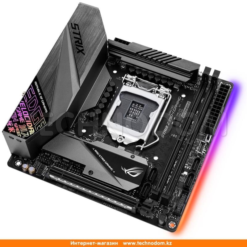 Материнская плата Asus ROG STRIX Z390-I GAMING 2DDR4 PCI-E 1x16 (HDMI+DP) mITX - фото #3, Technodom.kz