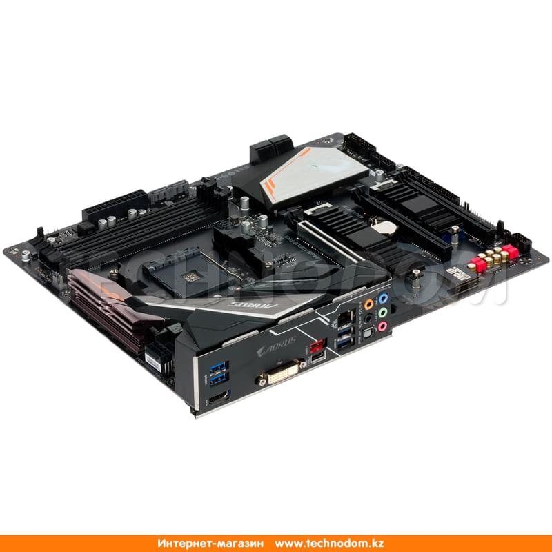 Материнская плата Gigabyte B450 AORUS PRO AM4 4DDR4 PCIe 3x16 1x1 (HDMI+DVI-D) ATX - фото #2, Technodom.kz