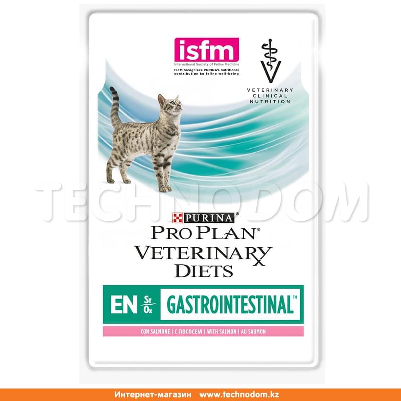 Влажный корм для кошек при расстройствах пищеварения Pro Plan Veterinary Diets Gastrointestinal, с лососем - фото #0, Technodom.kz