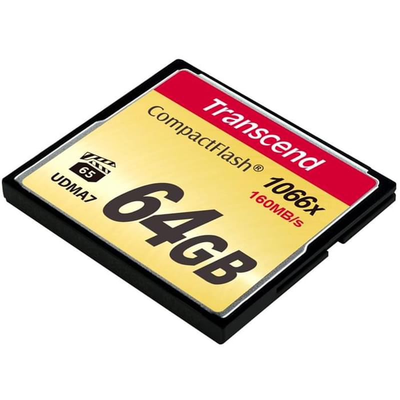 Карта памяти Compact Flash 64GB Transcend Ultimate 1000x, до 160MB/s (TS64GCF1000) - фото #1, Technodom.kz