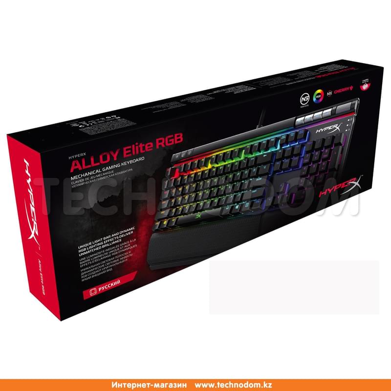 Клавиатура игровая проводная HyperX Alloy Elite RGB, MX Blue, HX-KB2BL2-RU/R1 - фото #2, Technodom.kz