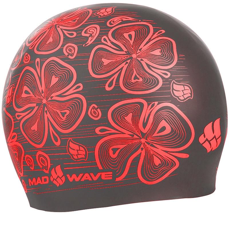 Шапочка силиконовая Mad Wave Reverse Flora (Black) - фото #1, Technodom.kz
