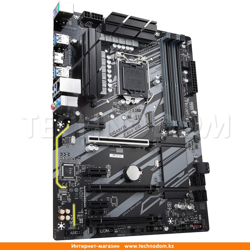 Материнская плата Gigabyte Z390 UD LGA1151 4DDR4 PCI-E 3x16 3x1 (HDMI+DVI-D) ATX - фото #1, Technodom.kz