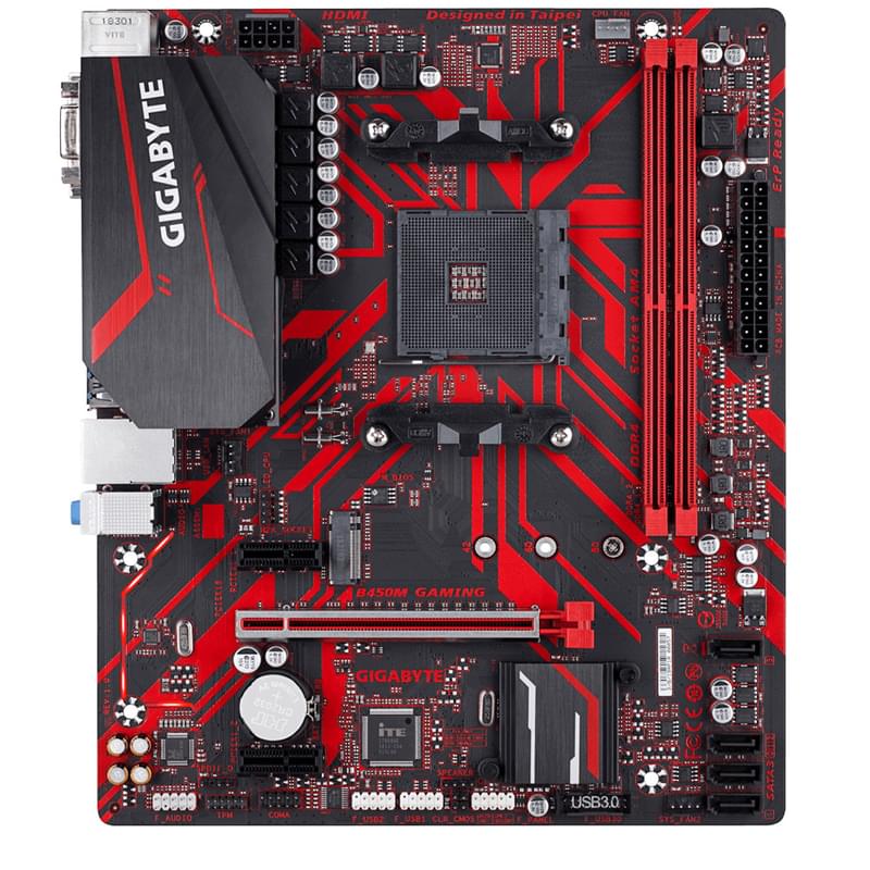 Материнская плата Gigabyte B450M GAMING AM4 B450 2DDR4 D-Sub PCI-E 1x16 2x1 (HDMI+DVI-D) Matx - фото #0, Technodom.kz