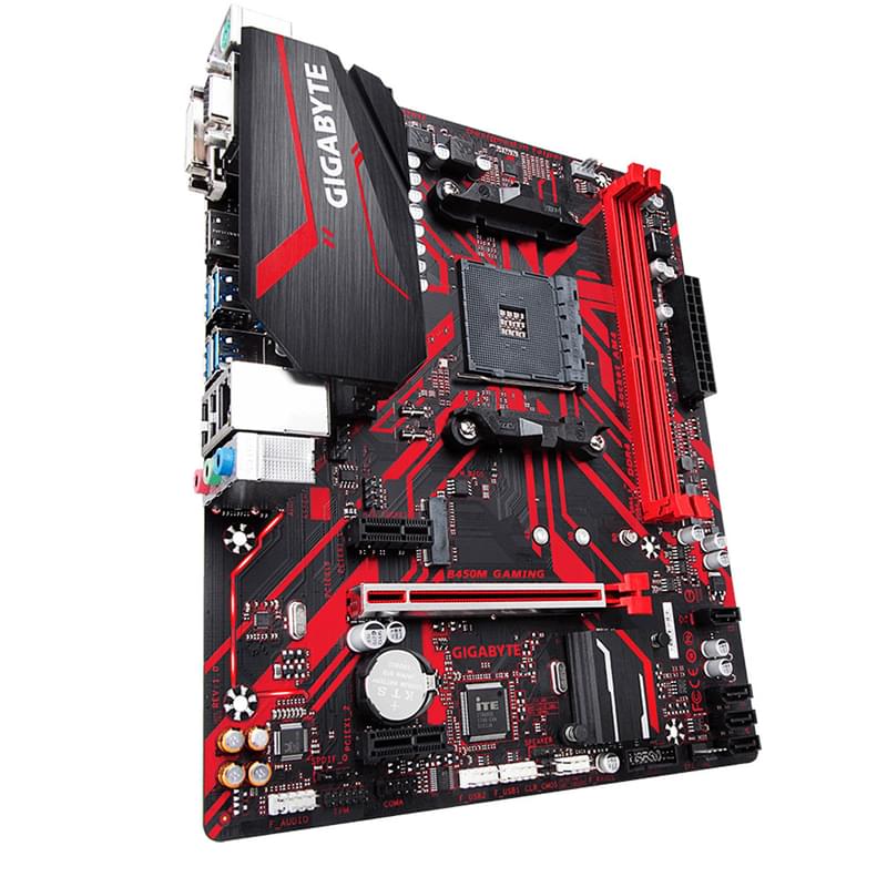 Материнская плата Gigabyte B450M GAMING AM4 B450 2DDR4 D-Sub PCI-E 1x16 2x1 (HDMI+DVI-D) Matx - фото #2, Technodom.kz