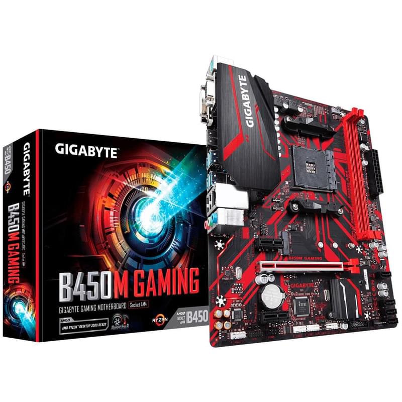 Материнская плата Gigabyte B450M GAMING AM4 B450 2DDR4 D-Sub PCI-E 1x16 2x1 (HDMI+DVI-D) Matx - фото #4, Technodom.kz