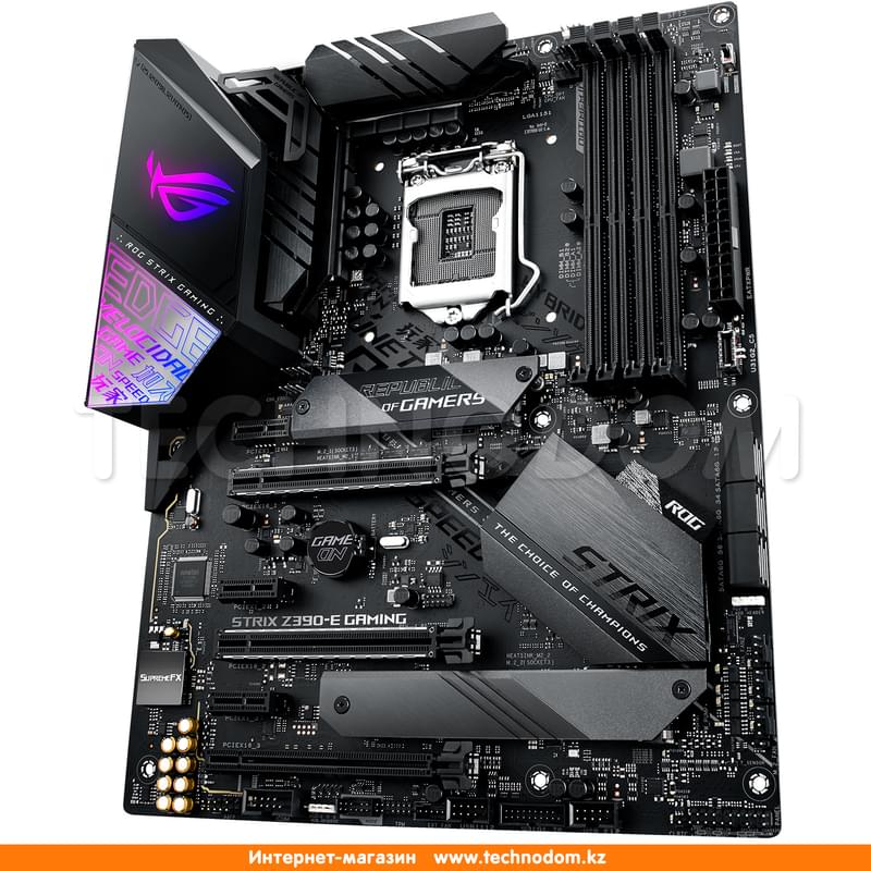 Материнская плата Asus ROG STRIX Z390-E GAMING LGA1151 4DDR4 PCI-E 3x16 3x1 (HDMI+DP) ATX - фото #4, Technodom.kz