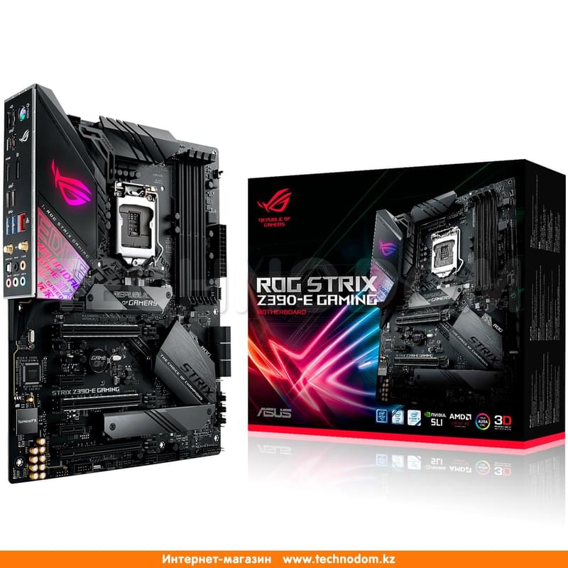 Материнская плата Asus ROG STRIX Z390-E GAMING LGA1151 4DDR4 PCI-E 3x16 3x1 (HDMI+DP) ATX - фото #7, Technodom.kz