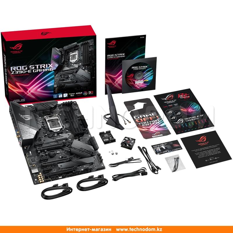 Материнская плата Asus ROG STRIX Z390-E GAMING LGA1151 4DDR4 PCI-E 3x16 3x1 (HDMI+DP) ATX - фото #8, Technodom.kz