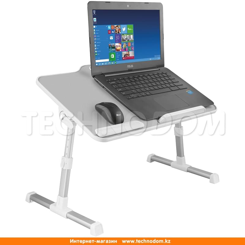 Охлаждающая подставка для ноутбука Trust Tula Portable Desk Rise до 17", Серебристый - фото #1, Technodom.kz