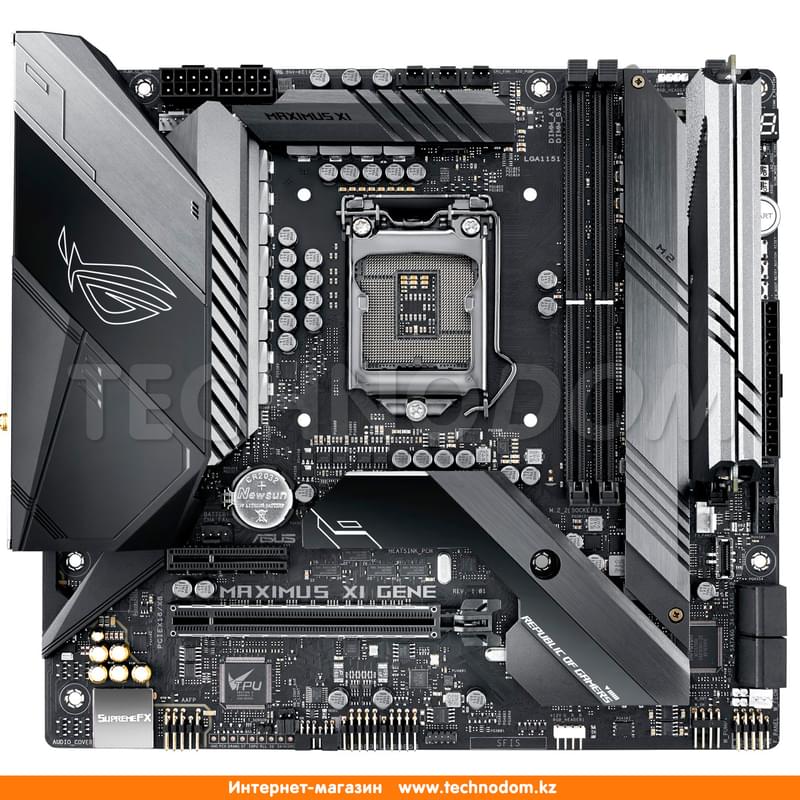 Материнская плата Asus ROG MAXIMUS XI GENE Z390 LGA1151 2DDR4 PCI-E 1x16 1x1 (HDMI) mATX - фото #0, Technodom.kz