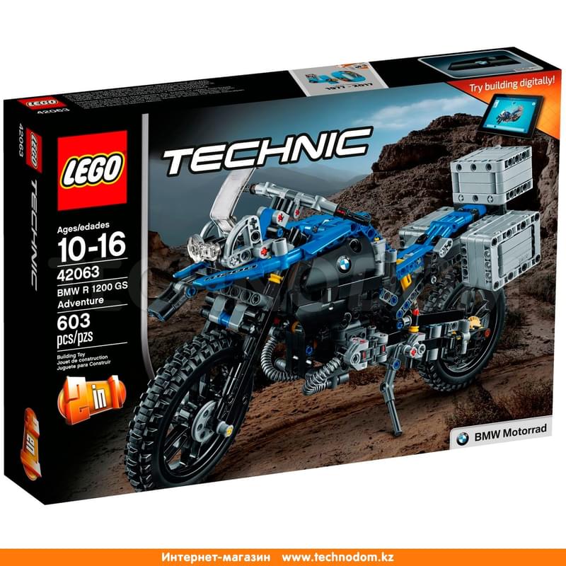 Дет. Конструктор Lego Technic, Приключения на BMW R 1200 GS (42063) - фото #0, Technodom.kz Дет. Конструктор Lego Technic, Приключения на BMW R 1200 GS (42063) - фото #0, Technodom.kz