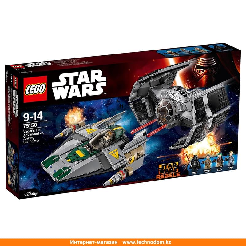 Дет. Конструктор Lego Star Wars, Истребитель СИД Дарта Вейдера VS Истребителя A-Wing (75150) - фото #0, Technodom.kz Дет. Конструктор Lego Star Wars, Истребитель СИД Дарта Вейдера VS Истребителя A-Wing (75150) - фото #0, Technodom.kz