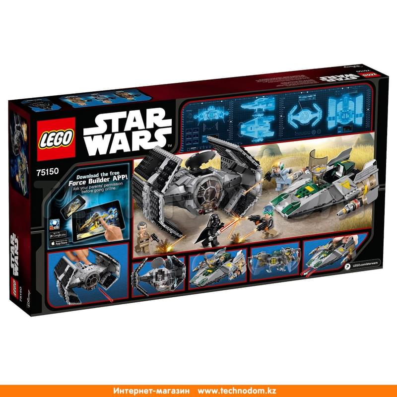 Дет. Конструктор Lego Star Wars, Истребитель СИД Дарта Вейдера VS Истребителя A-Wing (75150) - фото #1, Technodom.kz Дет. Конструктор Lego Star Wars, Истребитель СИД Дарта Вейдера VS Истребителя A-Wing (75150) - фото #1, Technodom.kz