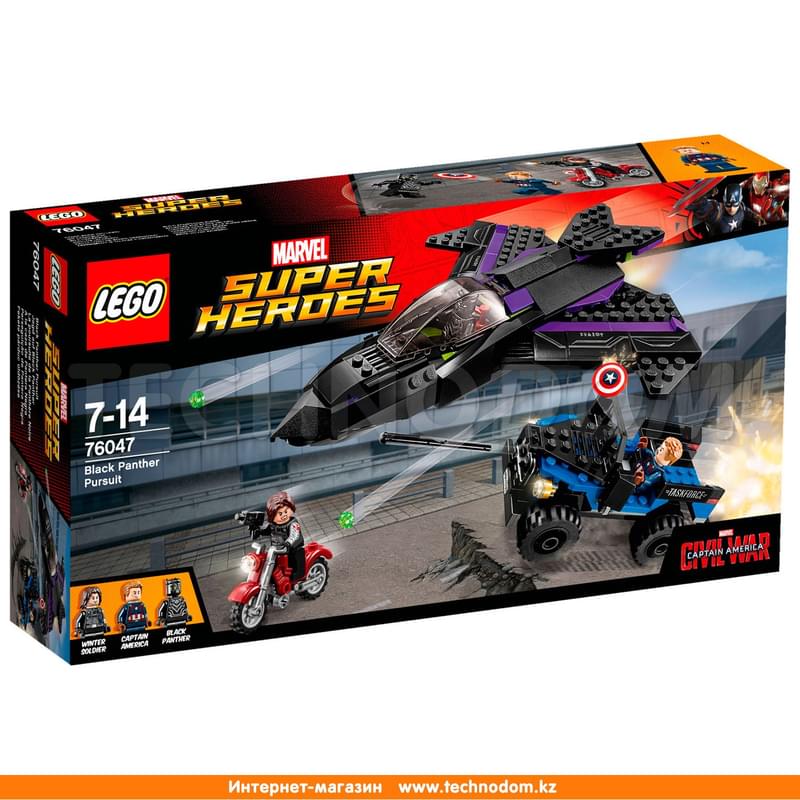 Дет. Конструктор Lego Super Heroes, Преследование Чёрной Пантеры (76047) - фото #0, Technodom.kz Дет. Конструктор Lego Super Heroes, Преследование Чёрной Пантеры (76047) - фото #0, Technodom.kz