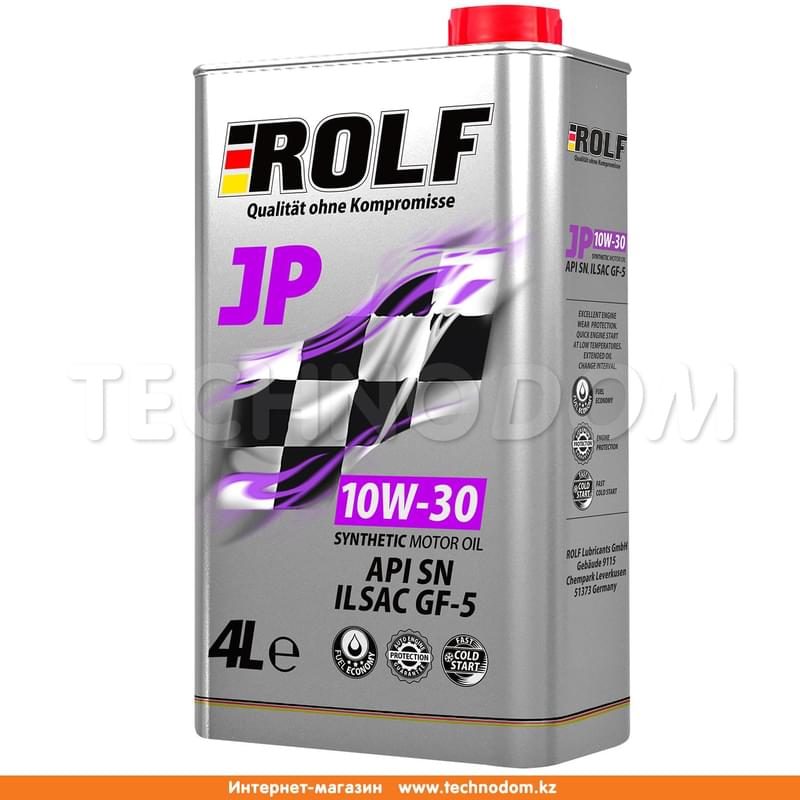Моторное масло ROLF JP SAE 10W30 API SN 4л - фото #0, Technodom.kz