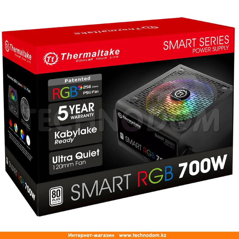 Блок питания Thermaltake Smart 700W APFC 80 PLUS ATX 20+4 pin, 4+4pin (PS-SPR-0700NHSAWE-1) - фото #8, Technodom.kz