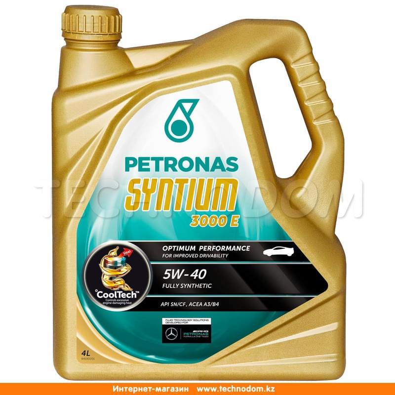 Моторное масло PETRONAS Syntium 3000 E 5W40 API SN/CF 4л - фото #0, Technodom.kz