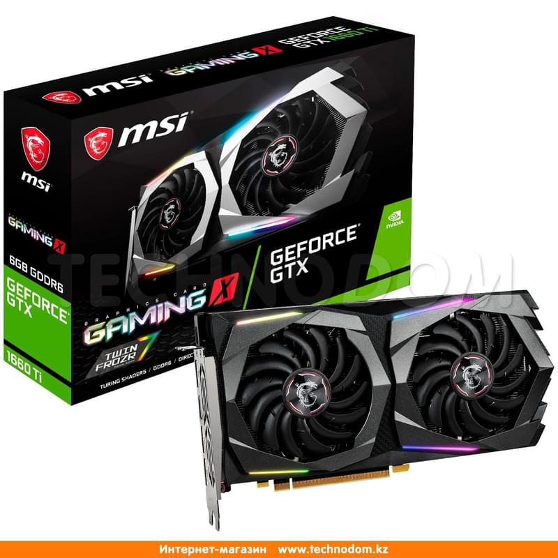 Видеокарта MSI GeForce GTX 1660 Ti GAMING X 6Gb G6/192bit (HDMI+3DP) - фото #2, Technodom.kz Видеокарта MSI GeForce GTX 1660 Ti GAMING X 6Gb G6/192bit (HDMI+3DP) - фото #2, Technodom.kz