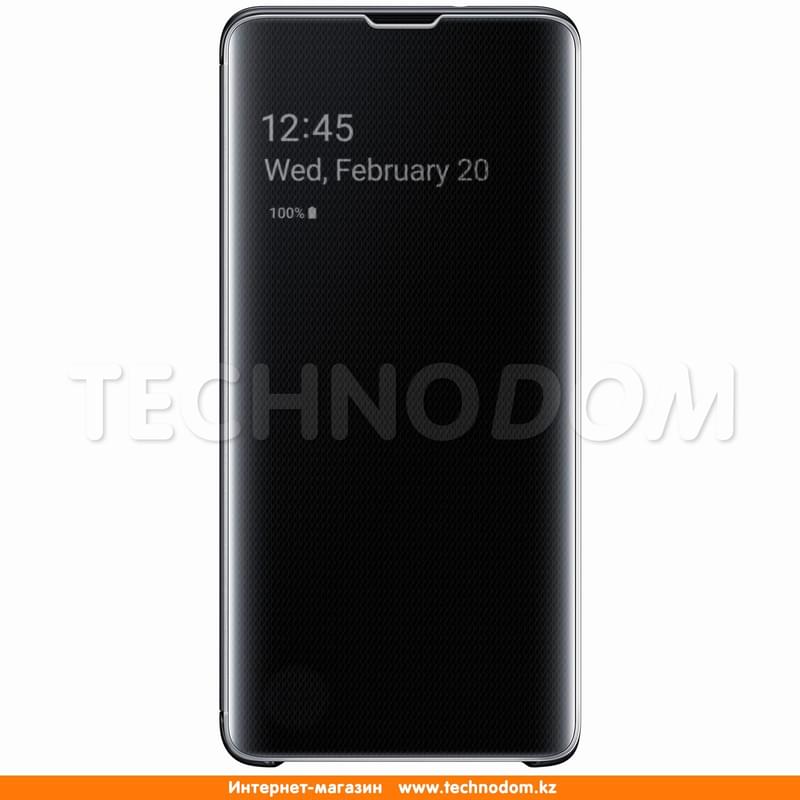 Чехол для Samsung Galaxy S10/G973, Clear View Cover, Black (EF-ZG973CBEGRU) - фото #0, Technodom.kz