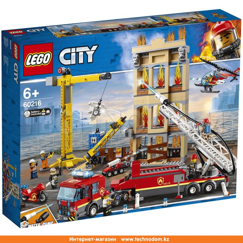 Конструктор LEGO CITY Пожарные: Центральная пожарная станция 60216 - фото #0, Technodom.kz