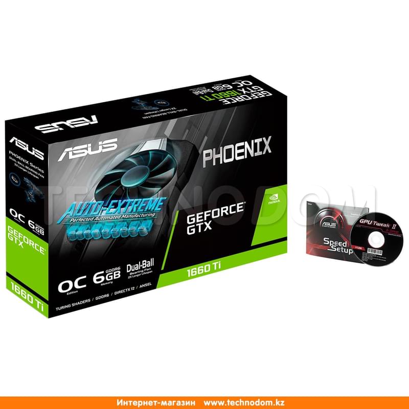 Видеокарта Asus GeForce Phoenix GTX 1660 Ti 6Gb 192bit/G6 (2HDMI+DP+DVI-D) (PH-GTX1660TI-O6G) - фото #6, Technodom.kz Видеокарта Asus GeForce Phoenix GTX 1660 Ti 6Gb 192bit/G6 (2HDMI+DP+DVI-D) (PH-GTX1660TI-O6G) - фото #6, Technodom.kz