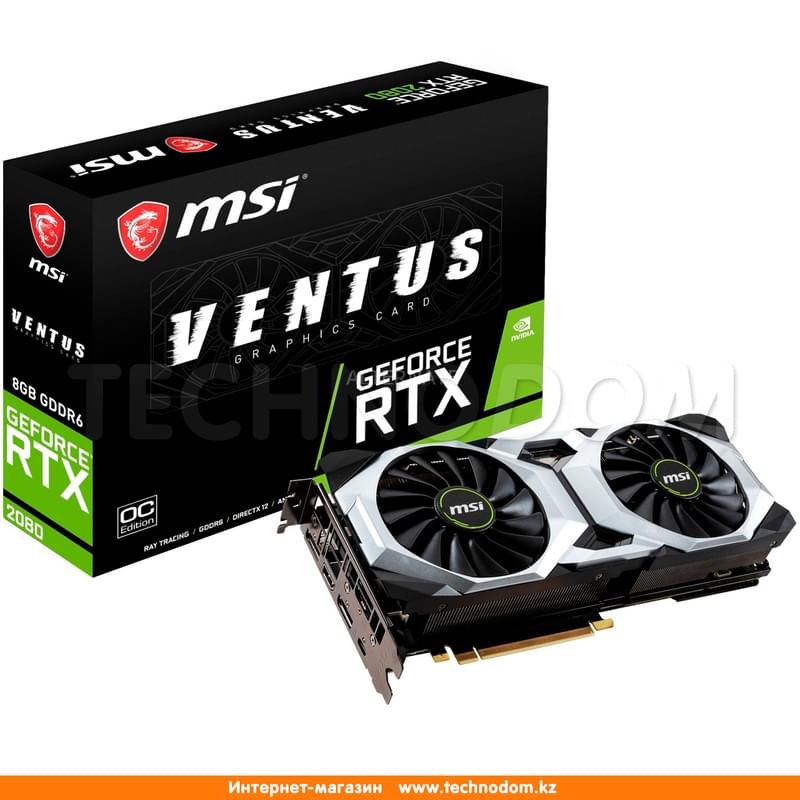 Видеокарта MSI GeForce RTX 2080 VENTUS 8GB 256bit/G6 (HDMI+3DP) - фото #5, Technodom.kz