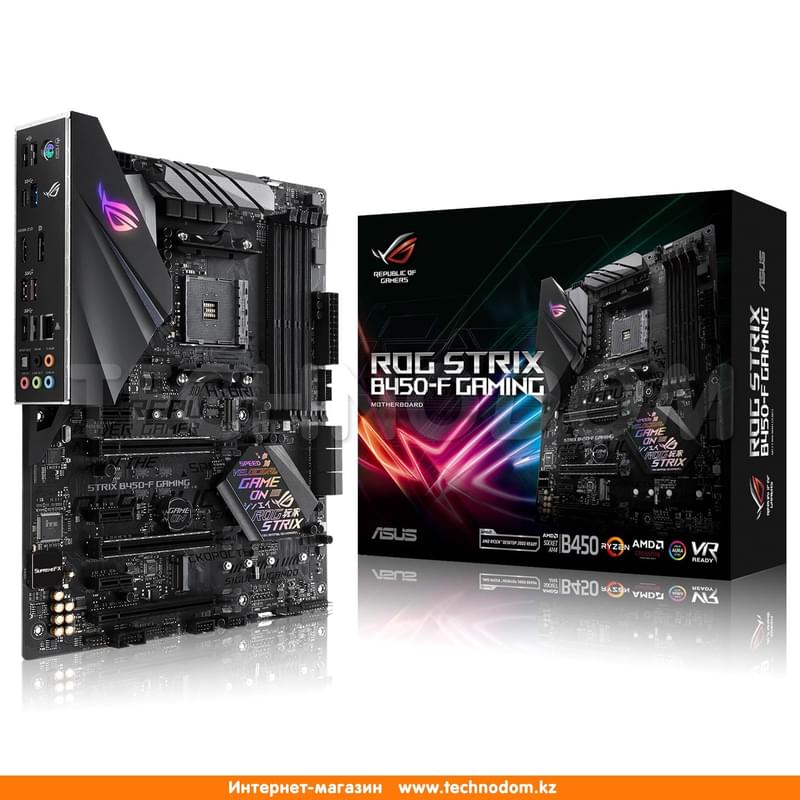 Материнская плата Asus ROG STRIX B450-F GAMING AM4 B450 4DDR4 PCI-E 3x16 3x1 (HDMI+DP) ATX - фото #6, Technodom.kz
