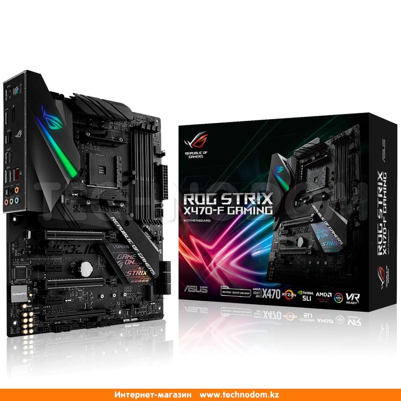 Материнская плата Asus ROG STRIX X470-F GAMING AM4 X470 4DDR4 PCI-E 3x16 2x1 (HDMI+DP) ATX - фото #6, Technodom.kz