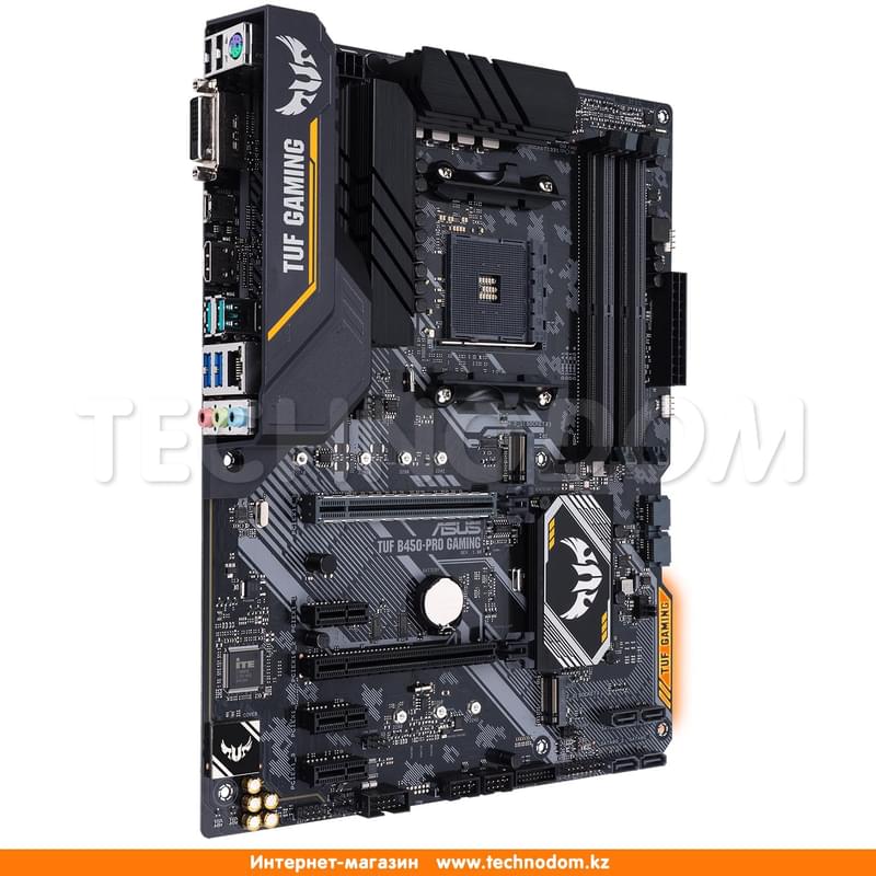 Материнская плата Asus TUF B450-PRO GAMING AM4 B450 4DDR4 PCI-E 2x16 3x1 (HDMI+DVI-D) mATX - фото #3, Technodom.kz
