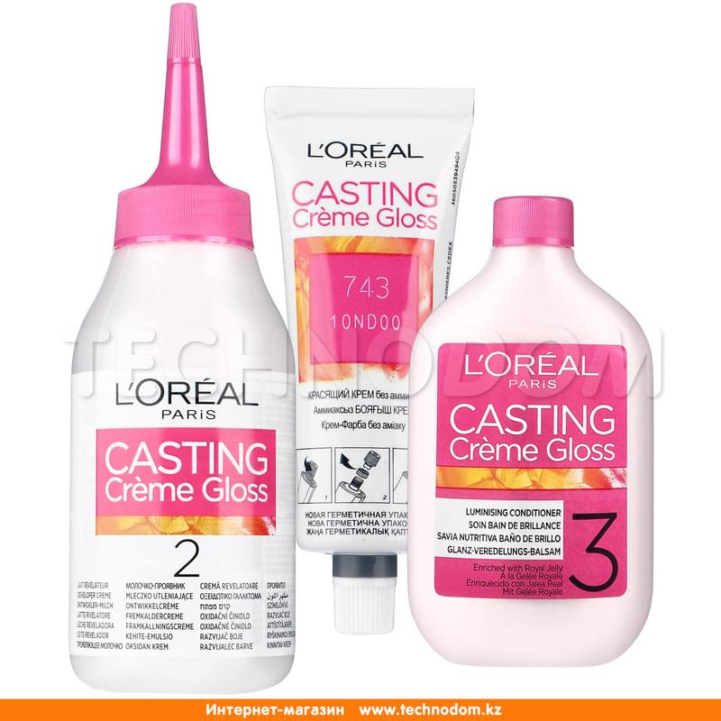 Краска-уход стойкая Casting Creme Gloss без аммиака 323 Черный шоколад Loreal Paris - фото #2, Technodom.kz Краска-уход стойкая Casting Creme Gloss без аммиака 323 Черный шоколад Loreal Paris - фото #2, Technodom.kz
