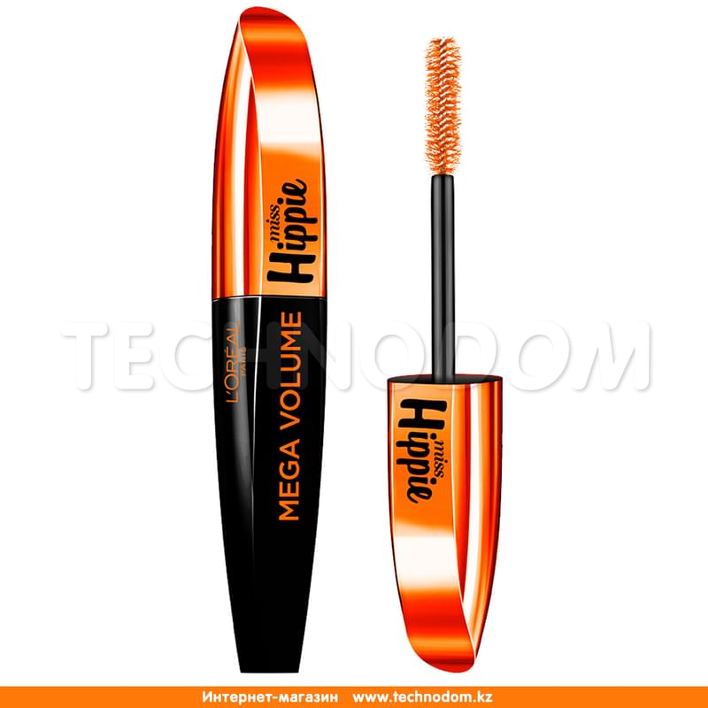 Тушь для ресниц Мегра Объем Мисс Хиппи для меграобъема черная Loreal Paris 85 мл - фото #1, Technodom.kz