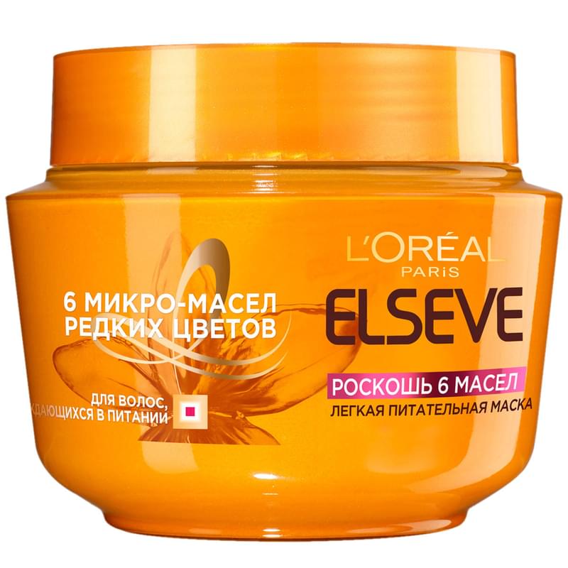 Маска Elseve Роскошь 6 масел питательная Loreal Paris 300 мл - фото #0, Technodom.kz