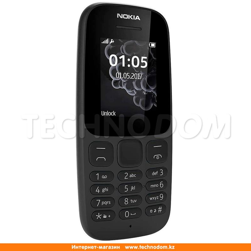 Мобильный телефон Nokia 105 Black - фото #1, Technodom.kz