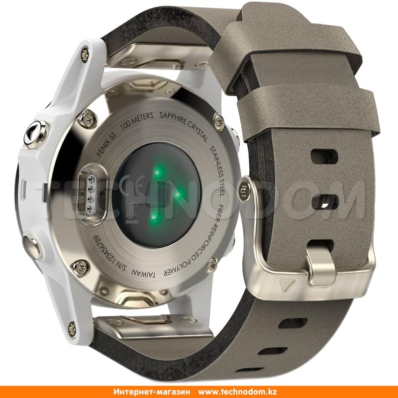 Смарт-часы Garmin Fenix 5S Sapphire Goldtone with Grey Suede Band - фото #5, Technodom.kz
