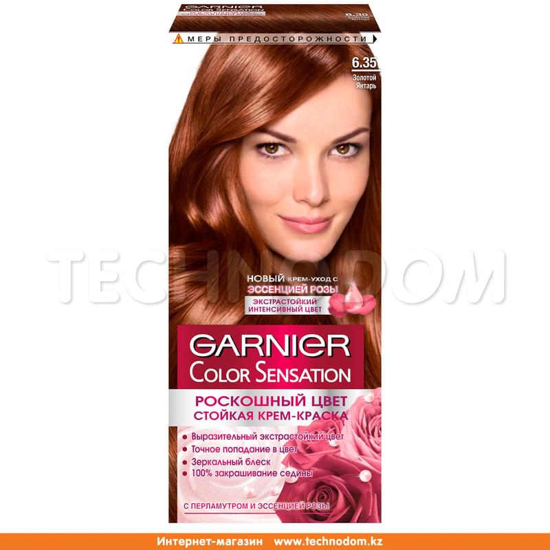 Крем-краска стойкая Color Sensation Роскошь цвета 6.35 Золотой янтарь Garnier - фото #0, Technodom.kz