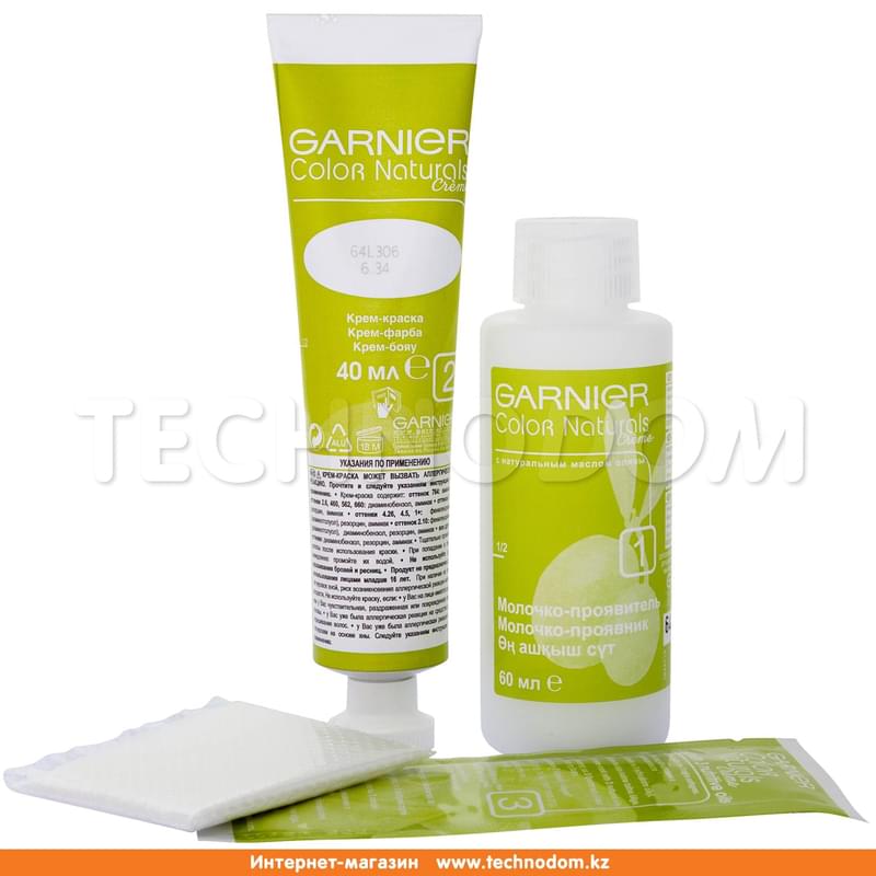 Крем-краска стойкая питательная Color Naturals 7.1 Ольха Garnier - фото #2, Technodom.kz Крем-краска стойкая питательная Color Naturals 7.1 Ольха Garnier - фото #2, Technodom.kz