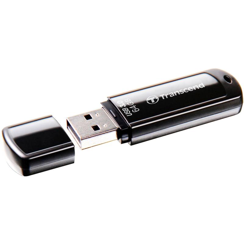 USB Флешка 64GB Transcend JetFlash 700 Type-A 3.1 Gen 1 (3.0) Black (TS64GJF700) - фото #1, Technodom.kz