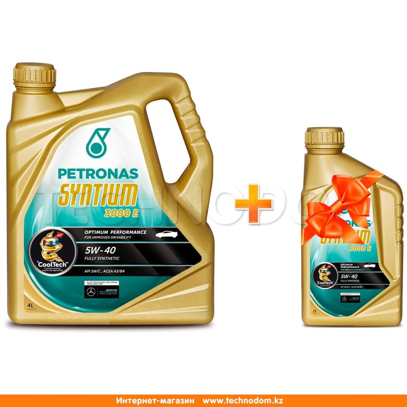 Моторное масло PETRONAS Syntium 3000 E 5W40 API SN/CF 4л + 1л - фото #0, Technodom.kz