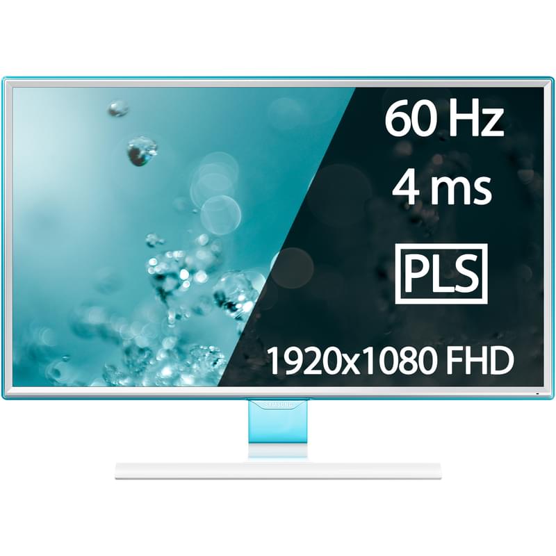 Монитор 23.6" Samsung LS24E391HLO 1920х1080 16:9 PLS 60ГЦ (HDMI+VGA) White - фото #0, Technodom.kz