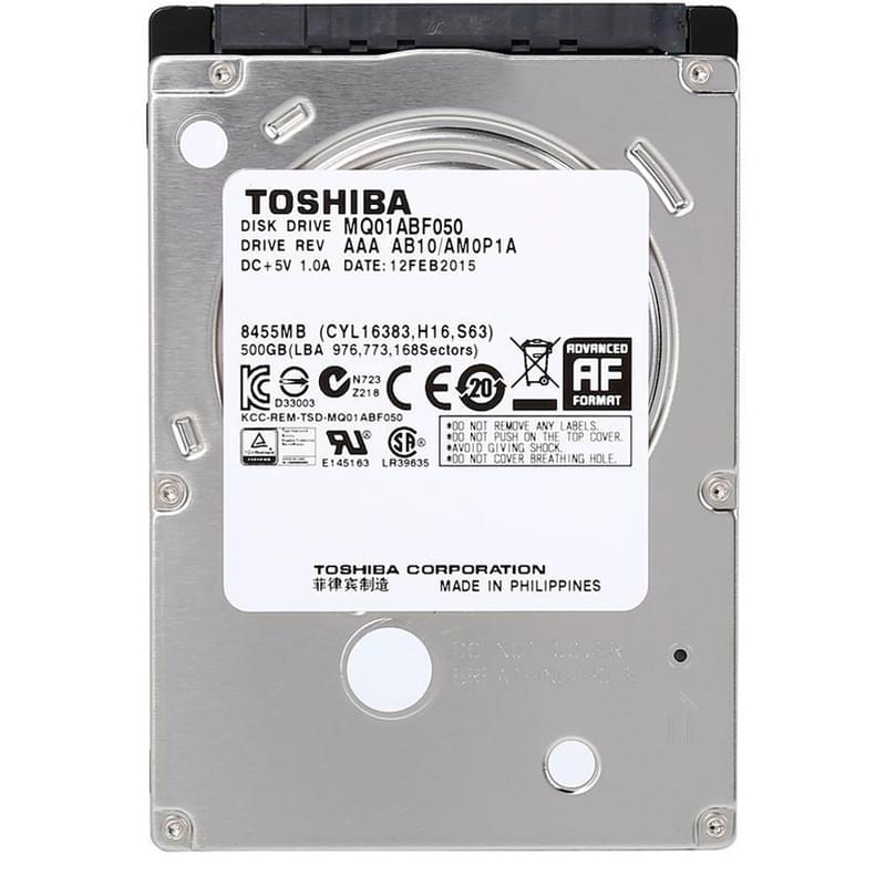 Внутренний HDD 2.5" 7мм 500GB Toshiba MQ01ABF050, SATA-III (MQ01ABF050) - фото #0, Technodom.kz